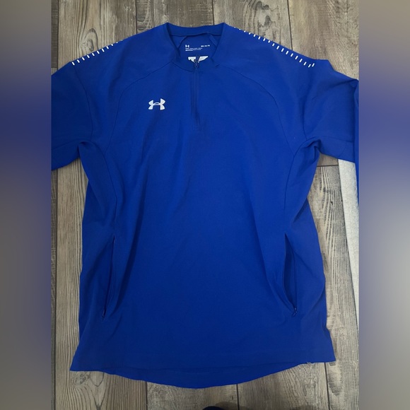 Under Armour Team Ultimate Cage Baseball Pullover - Blue & White - Mens Medium - Picture 4 of 8